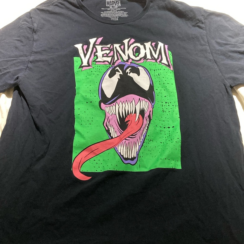 marvel venom t-shirt black size xl